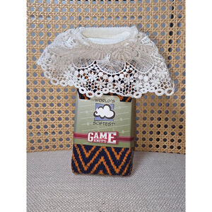 Women's World's Softest Game Knits Navy Orange Chevron Socks One Size